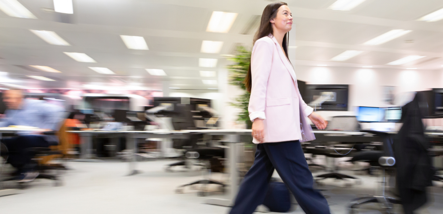 Women walking through Parkhouse office